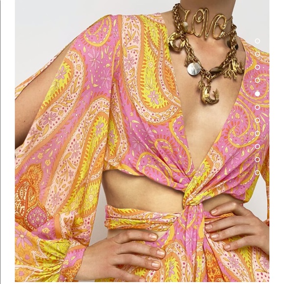 Zara Cut-out printed dress - Picture 6 of 10